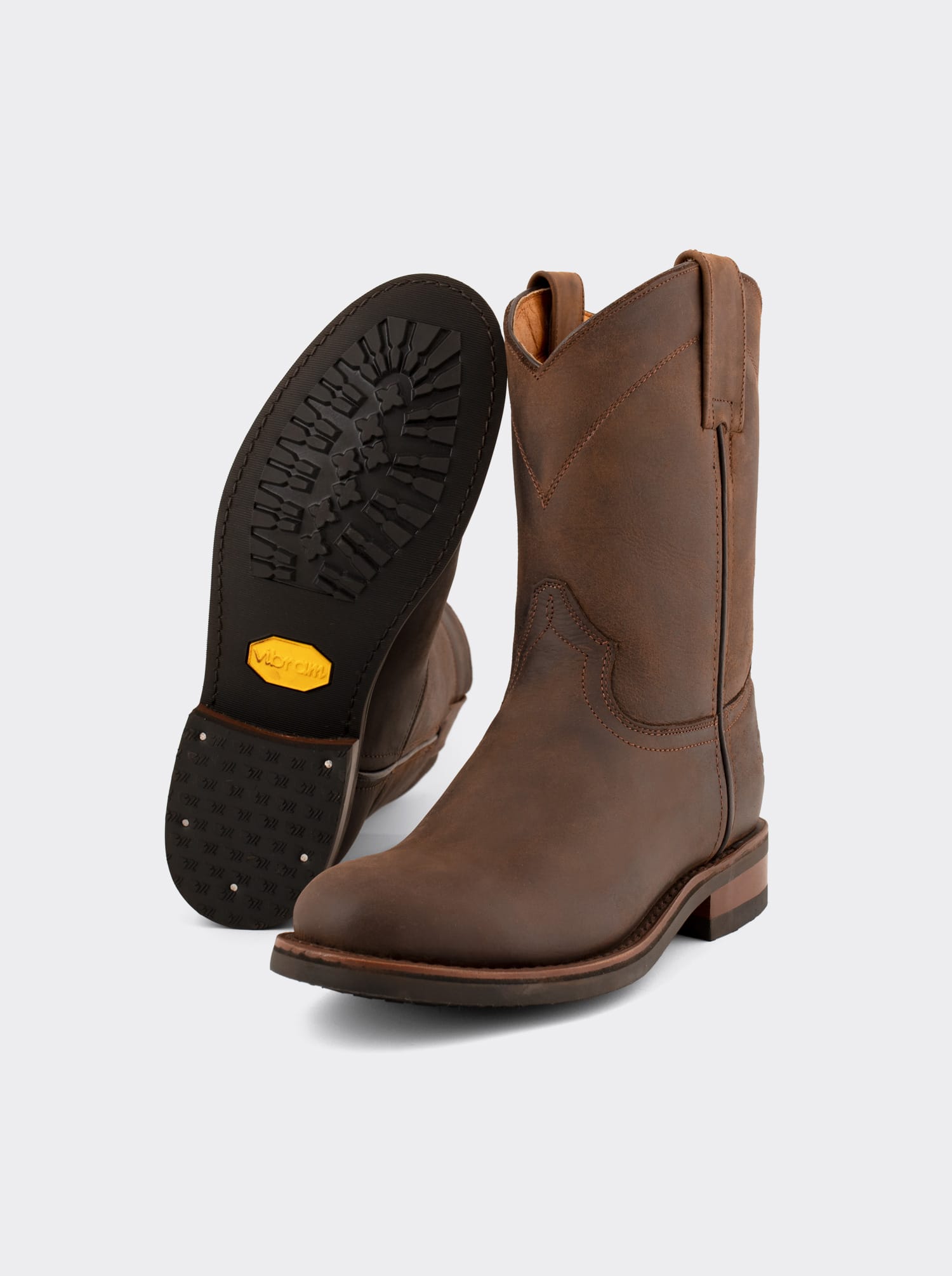 Bota Roper con Suela Vibram Resistente a Aceites Crazy Café Estilo 1000