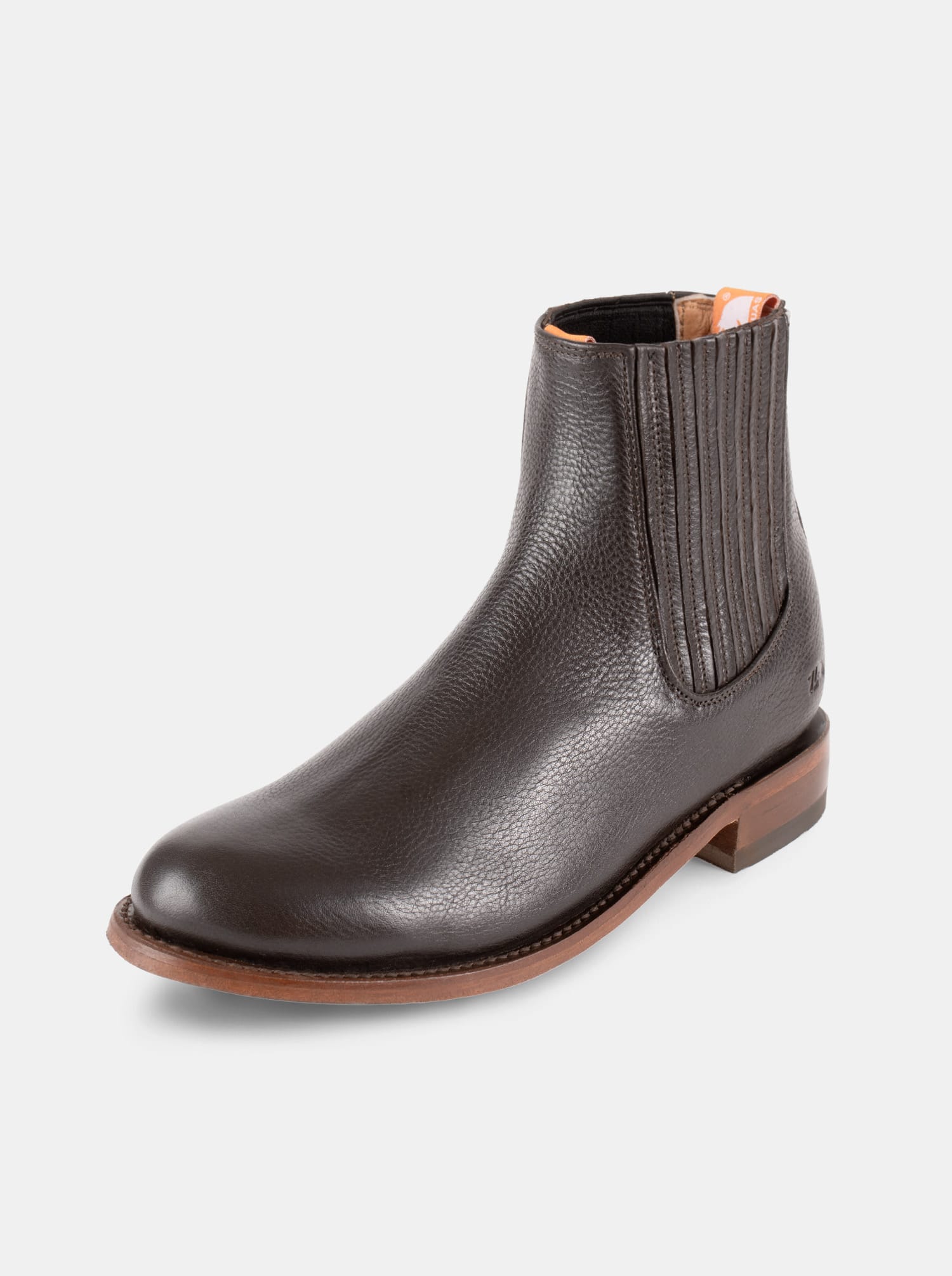 Botín Charro con Suela de Cuero Rainbow Choco Estilo 6000