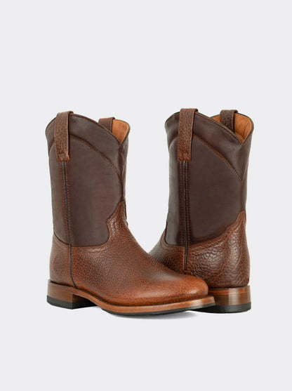 Bota Roper con Suela Doble Vida Antiderrapante Bisonte Americano Whiskey Estilo 1000