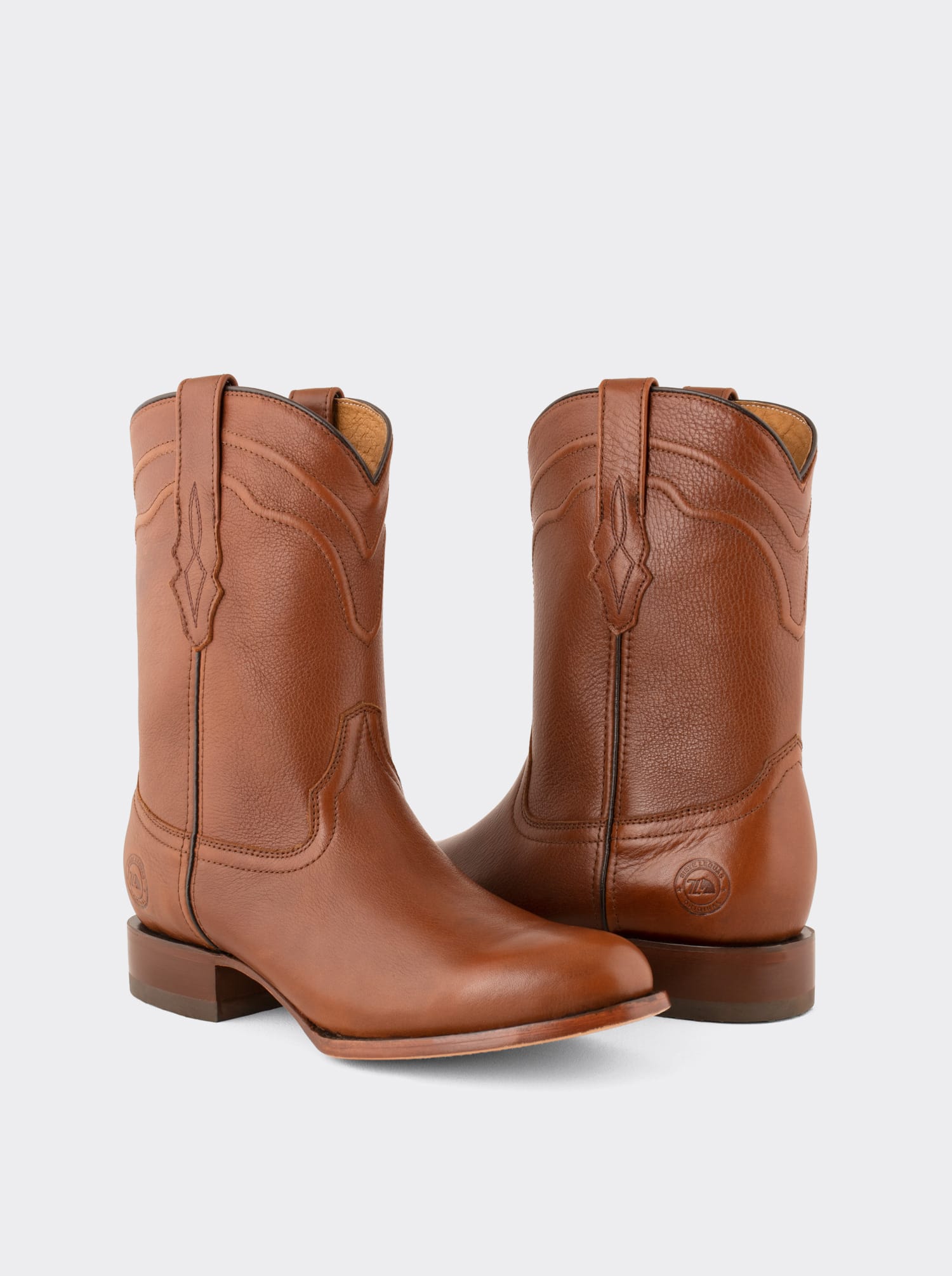 Bota Roper con Suela de Cuero Challenger Caoba Estilo 1004