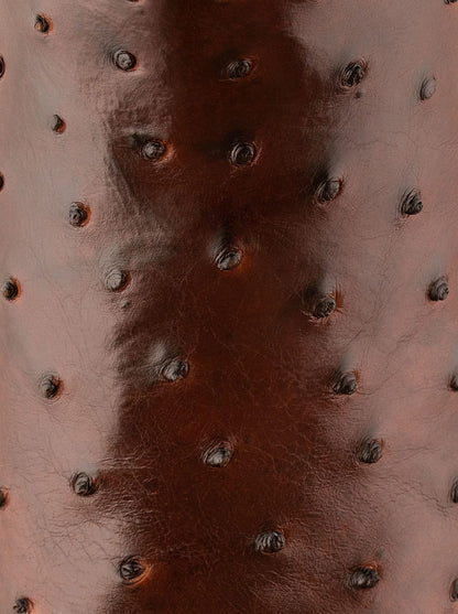 Bota Vaquera con Suela de Cuero en Piel Genuina de Avestruz Bruchatto Estilo 1055