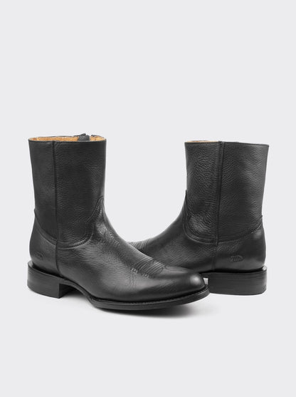 Botín Vaquero con Cierre Montana Negro Estilo 11200