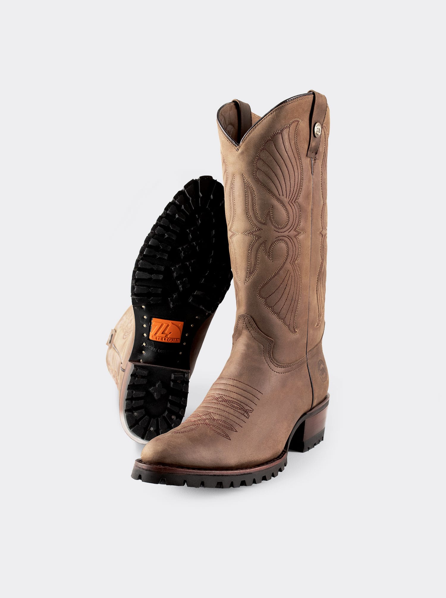 Bota Vaquera de Trabajo con Suela Track Crazy Papaya Estilo 1345