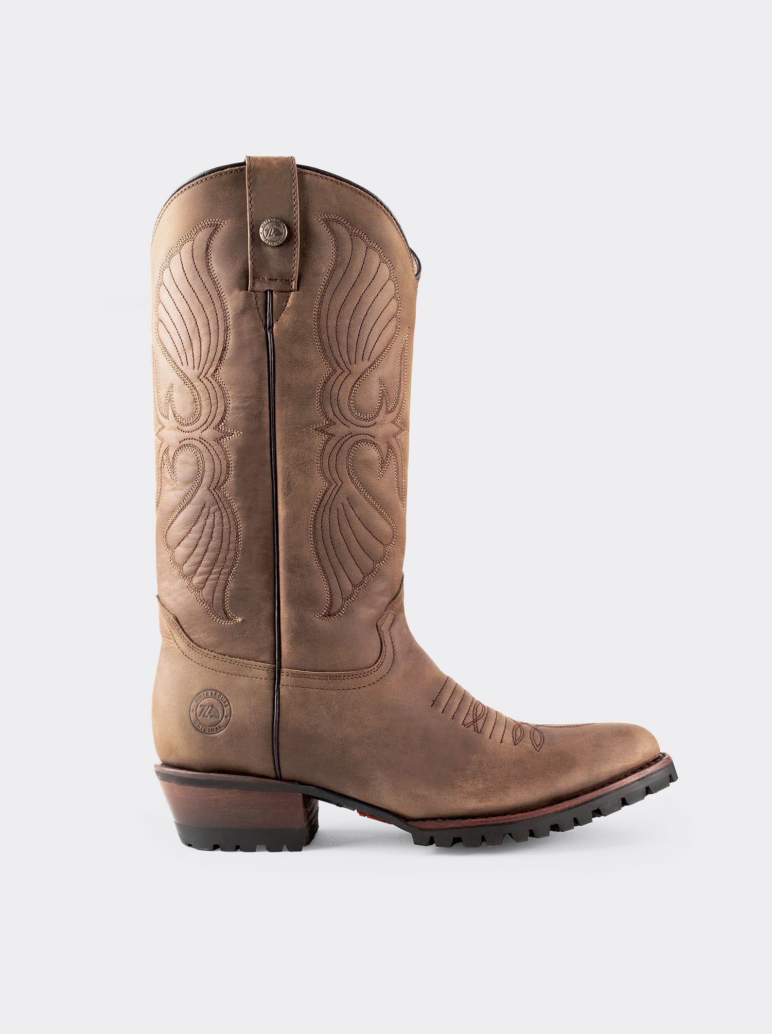 Bota Vaquera de Trabajo con Suela Track Crazy Papaya Estilo 1345