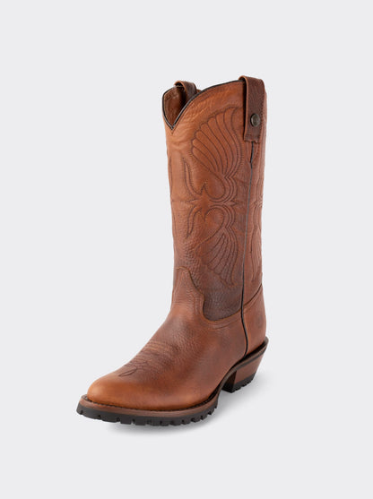 Bota Vaquera de Trabajo con Suela Track Bull Fight Ocre Estilo 1345