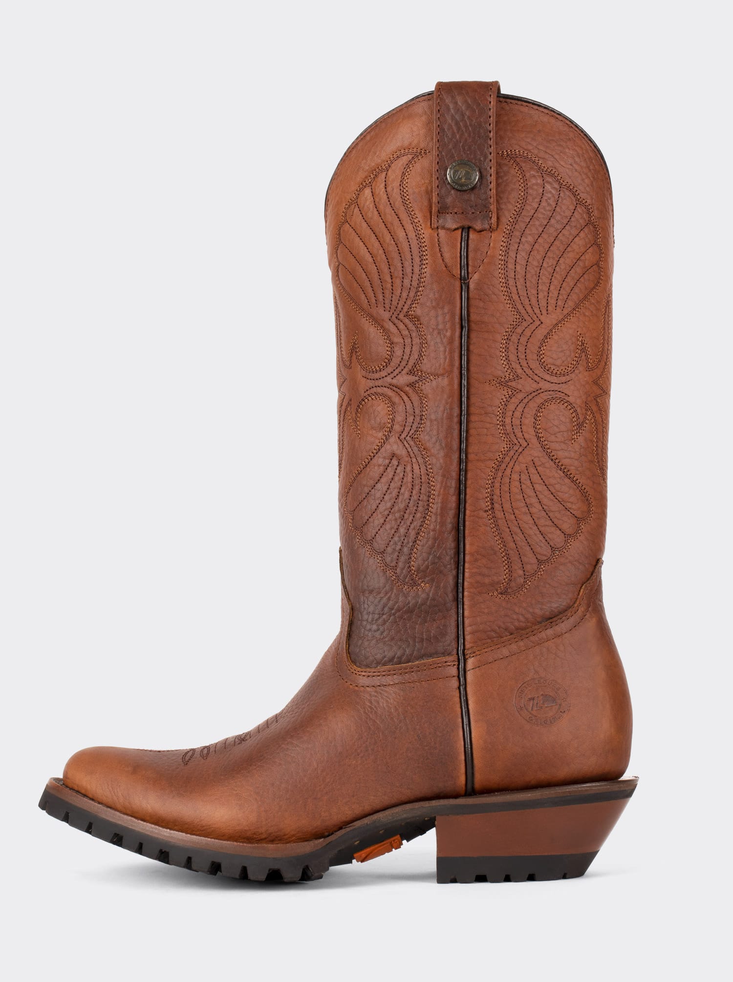 Bota Vaquera de Trabajo con Suela Track Bull Fight Ocre Estilo 1345