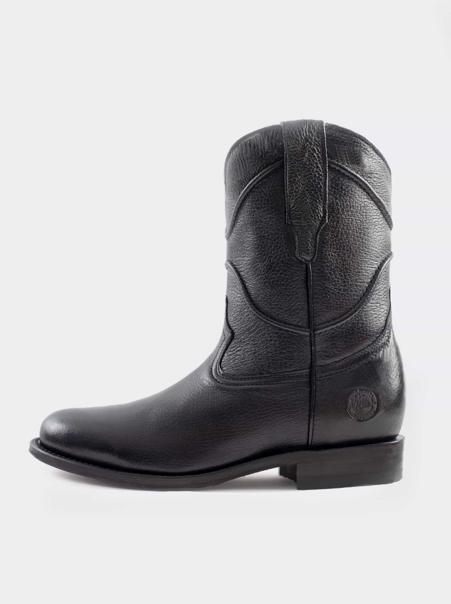 Bota Roper Venado Genuino Negro Estilo 1001