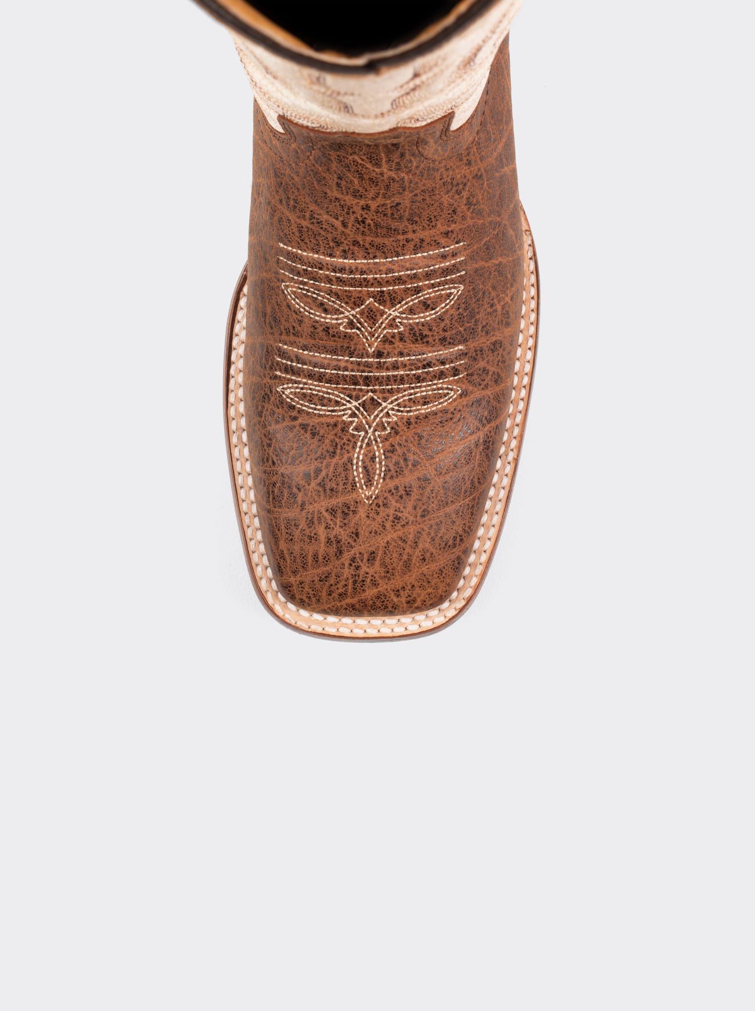 Bota Rodeo con Suela de Cuero en piel Imitación Dragon Cognac Estilo 1555