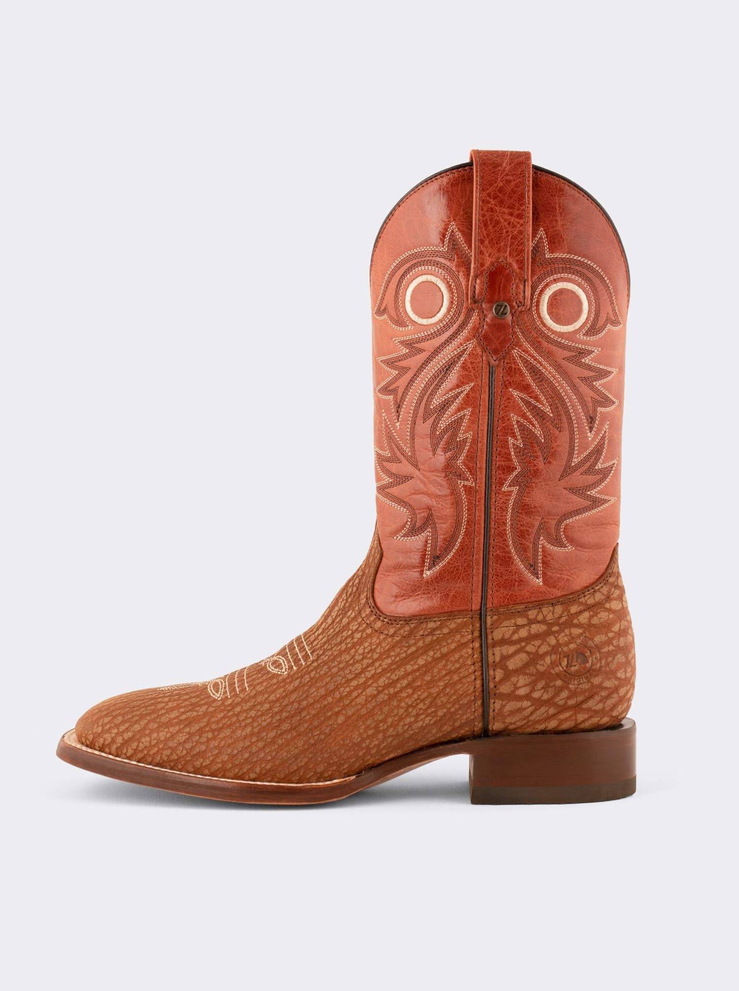 Bota Rodeo con Suela de Cuero Cuello de Toro Pulido Shedron Estilo 1557