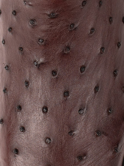 Bota Rodeo con Suela de Cuero en Piel Genuina de Avestruz Bruchatto Estilo 1558