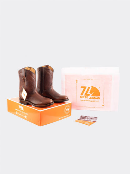 Bota Roper con Cierre y Suela Vibram Resistente a Aceites Paddock Whiskey Estilo 1677