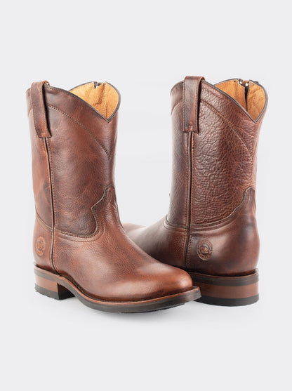 Bota Roper con Cierre y Suela Vibram Resistente a Aceites Paddock Whiskey Estilo 1677