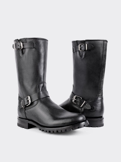Bota Biker con Cierre y Suela Track Bull Fight Negro Estilo 1806