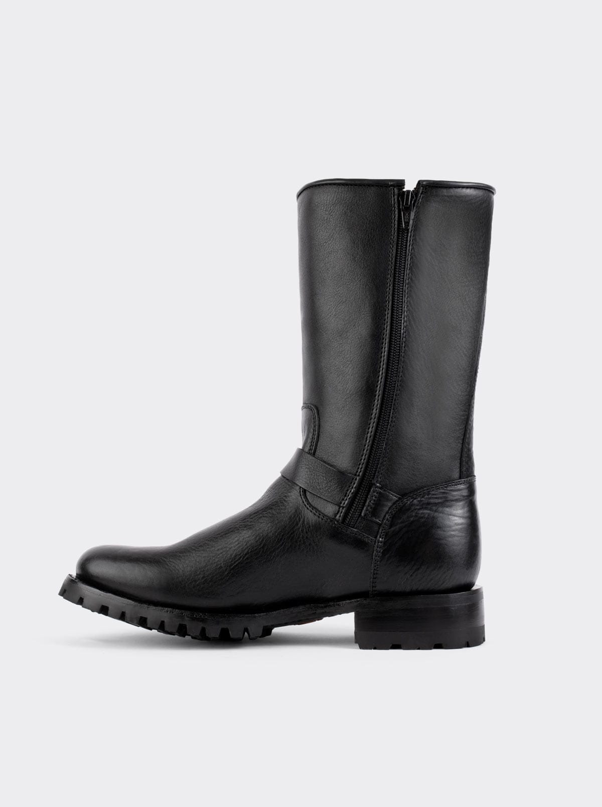 Bota Biker con Cierre y Suela Track Bull Fight Negro Estilo 1806