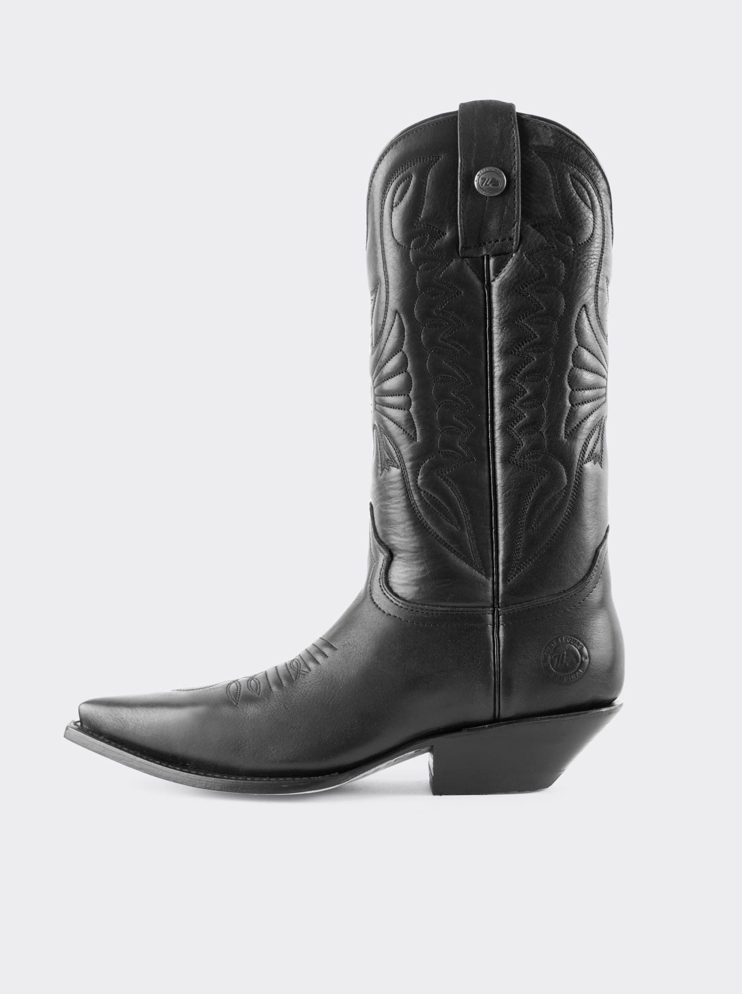 Bota Vaquera Tacón Cubano Montana Negro Estilo 1041
