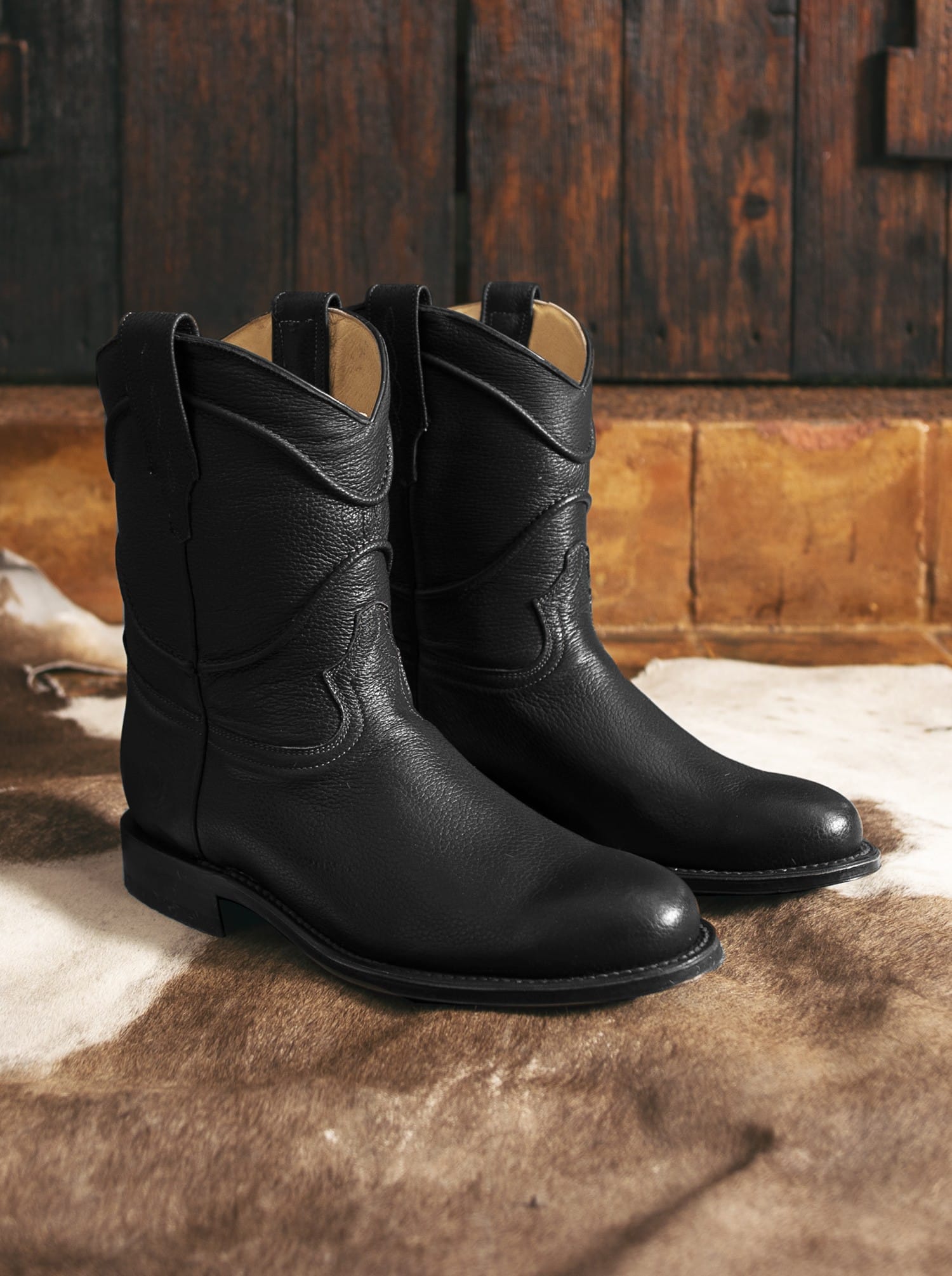 Bota Roper Siete Leguas piel Venado Geniuno Negro Est. 1001