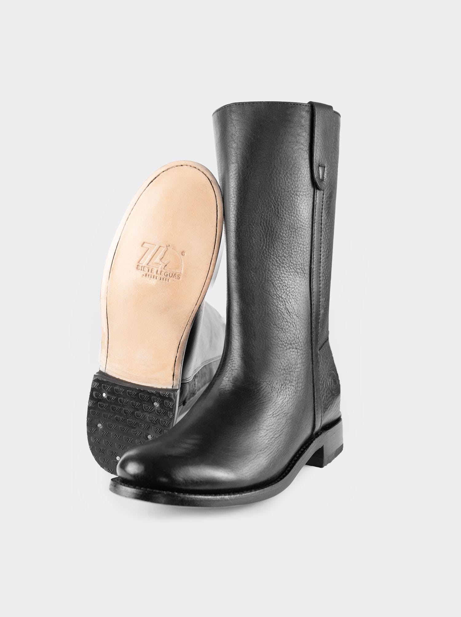 Bota Española con Cierre Montana Negro Estilo 3063