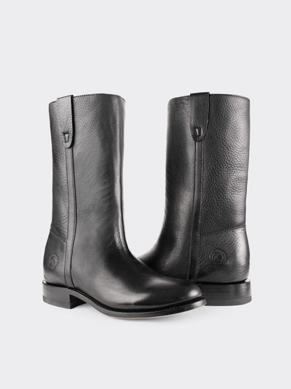 Bota Española con Cierre Montana Negro Estilo 3063