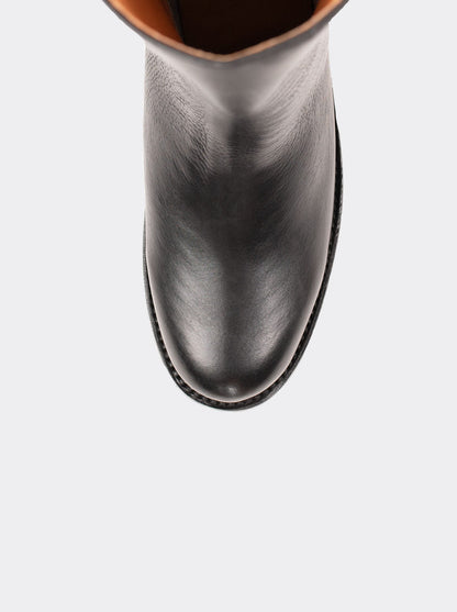 Bota Española con Cierre Montana Negro Estilo 3063