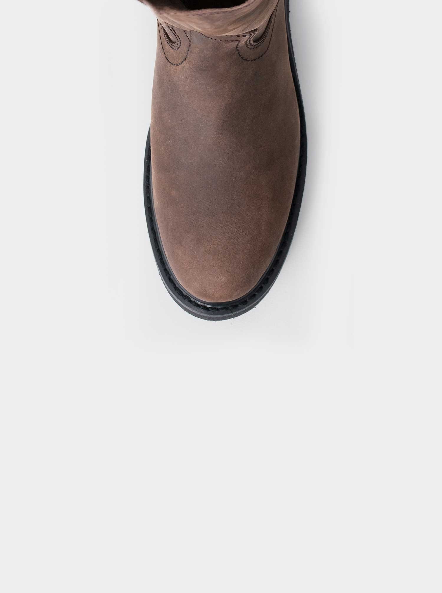 Bota Ligera y Ruda tipo Wellington Siete Leguas en piel Crazy Café Est. 2222