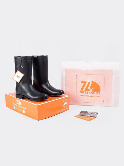 Bota Española Siete Leguas piel Montana Negro Est. 3061