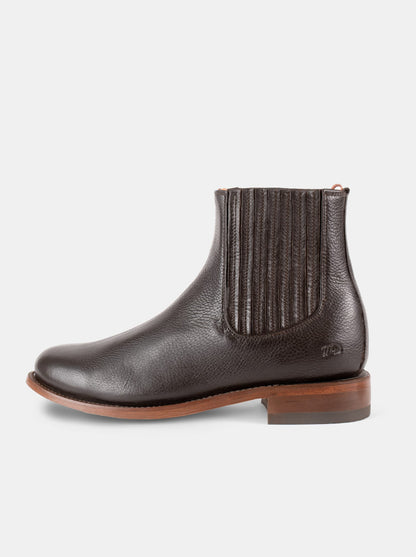 Botín Charro con Suela de Cuero Rainbow Choco Estilo 6000