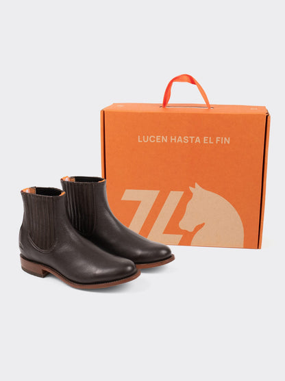 Botín Charro con Suela de Cuero Rainbow Choco Estilo 6000