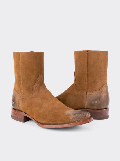 Botín Vaquero Puntal con Cierre Gamuza Ginger estilo 6207
