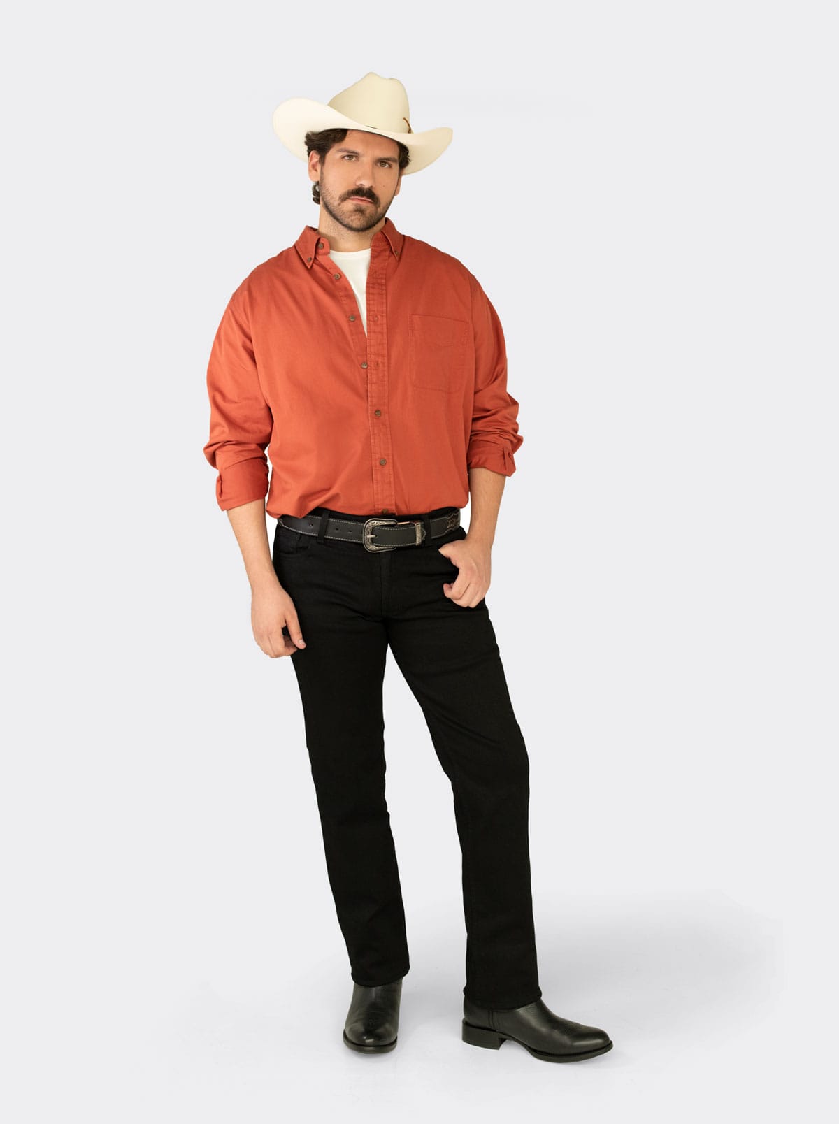 Pantalon Vaquero 7L FLEX Corte Regular Negro Suavizado