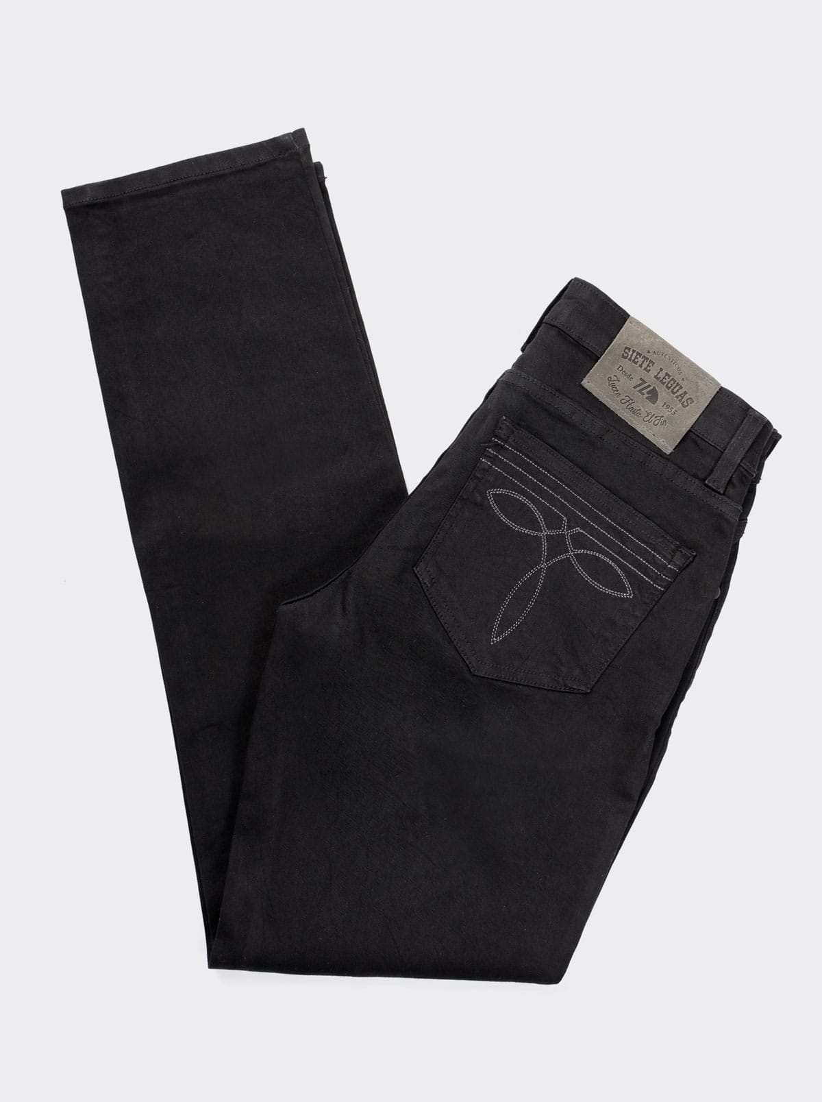Pantalon Vaquero 7L FLEX Corte Regular Negro Suavizado