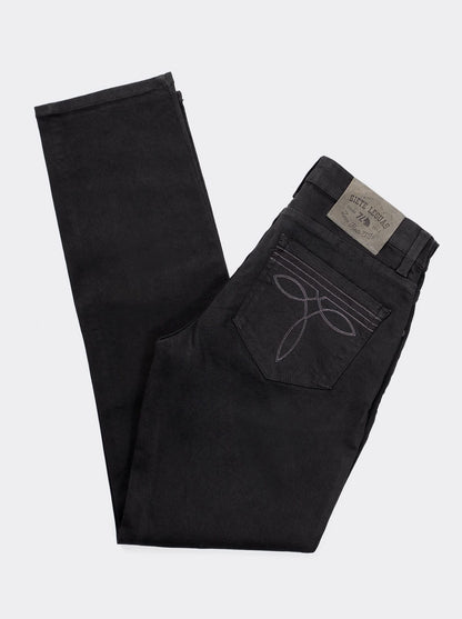 Pantalon Vaquero 7L FLEX Corte Regular Negro Suavizado