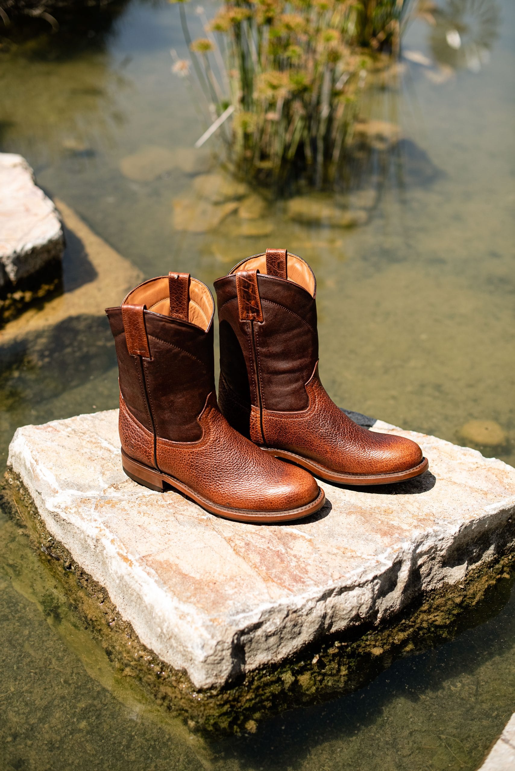 Bota Roper con Suela Doble Vida Antiderrapante Bisonte Americano Whiskey Estilo 1000